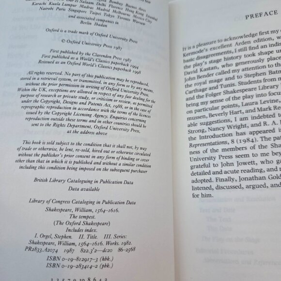 The Tempest – Oxford Shakespeare, ed. Stephen Orgel - Picture 3 of 6